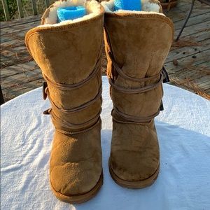 EMU Paddington Hi Suede Shearling Boots Size 8